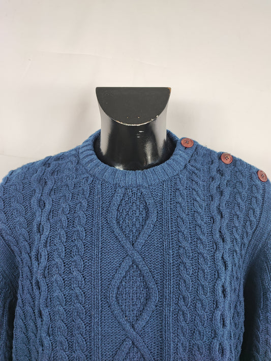 Maglione Barbour da uomo in lana blu XXL-  Man Wool Blue Jumper Size XXLarge