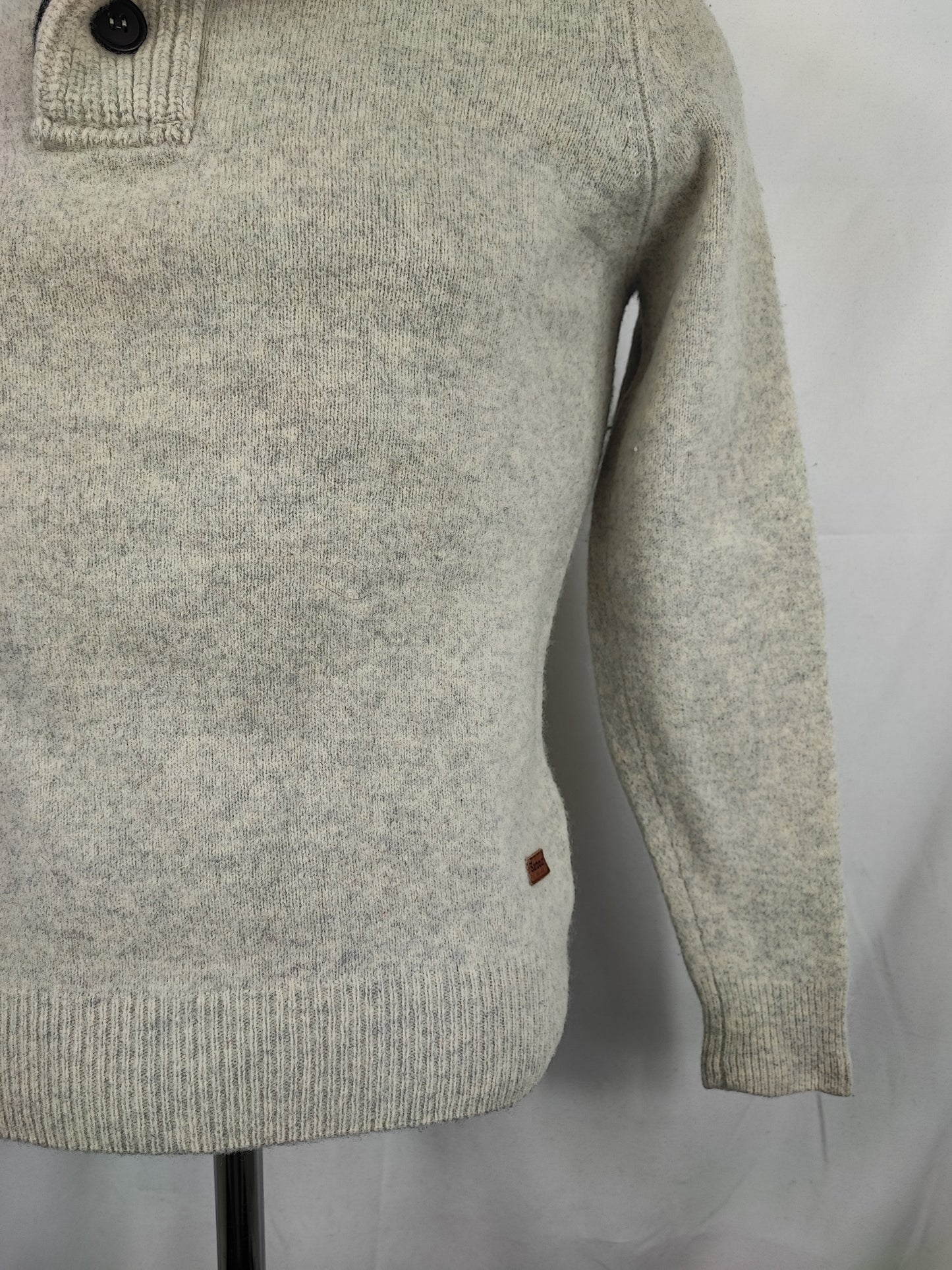 Maglione Barbour da uomo in lana bianco Small -  Man Wool White Jumper Size Small