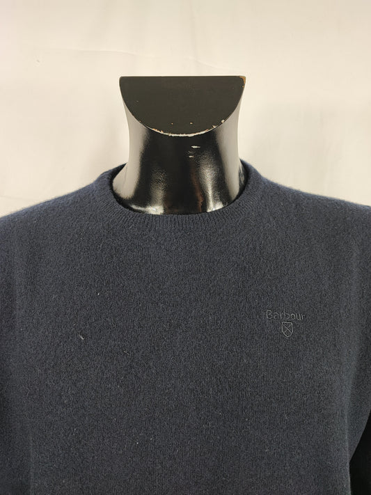 Maglione Barbour da uomo in lana blu Large-  Man Wool Navy Size Large