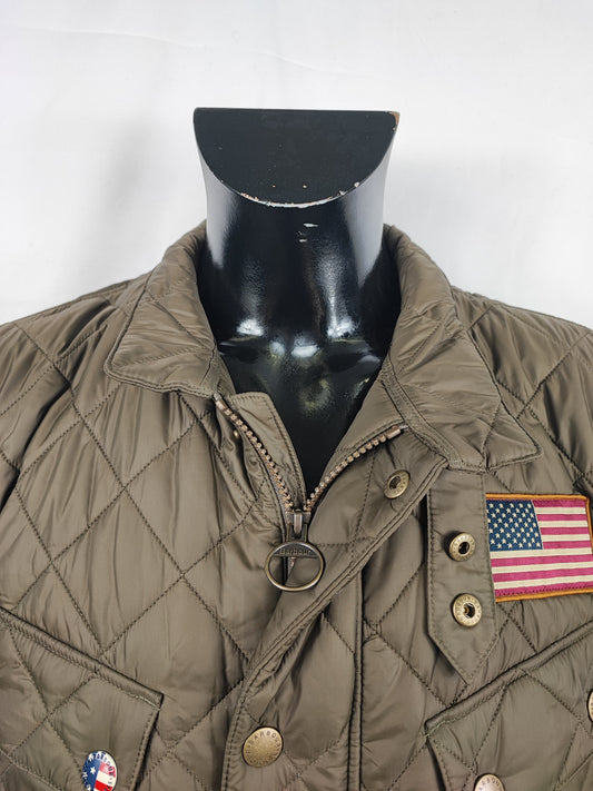 Giacca Barbour International Steve Mc Queen Verde XXL- Man Green Quilted Jeffries Jacket size XXL