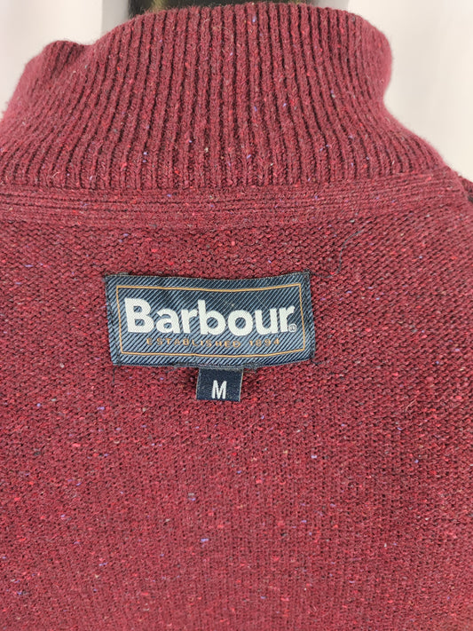 Maglione Barbour da uomo in lana Bordeaux Medium