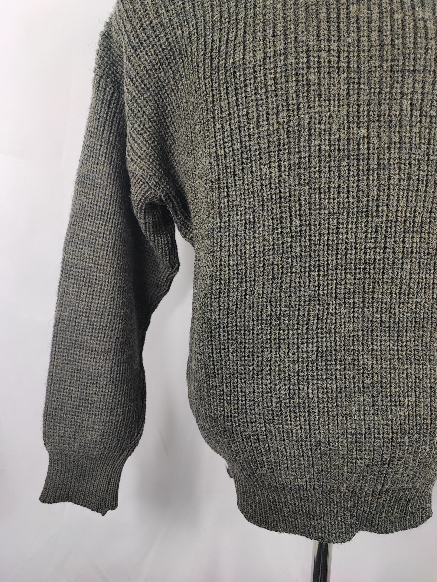 Maglione Barbour da uomo in lana Verde scuro Medium C40 -Man Wool Green Jumper Size Medium