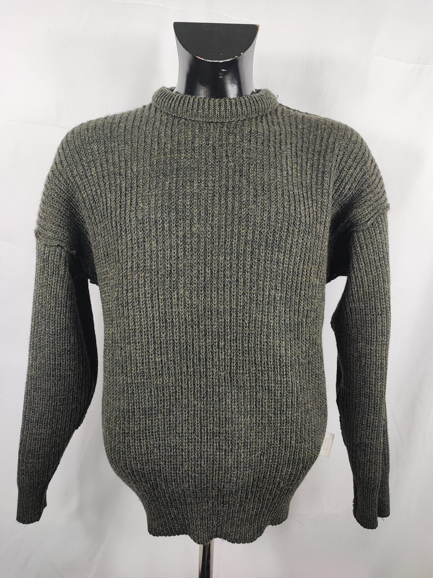 Maglione Barbour da uomo in lana Verde scuro Medium C40 -Man Wool Green Jumper Size Medium