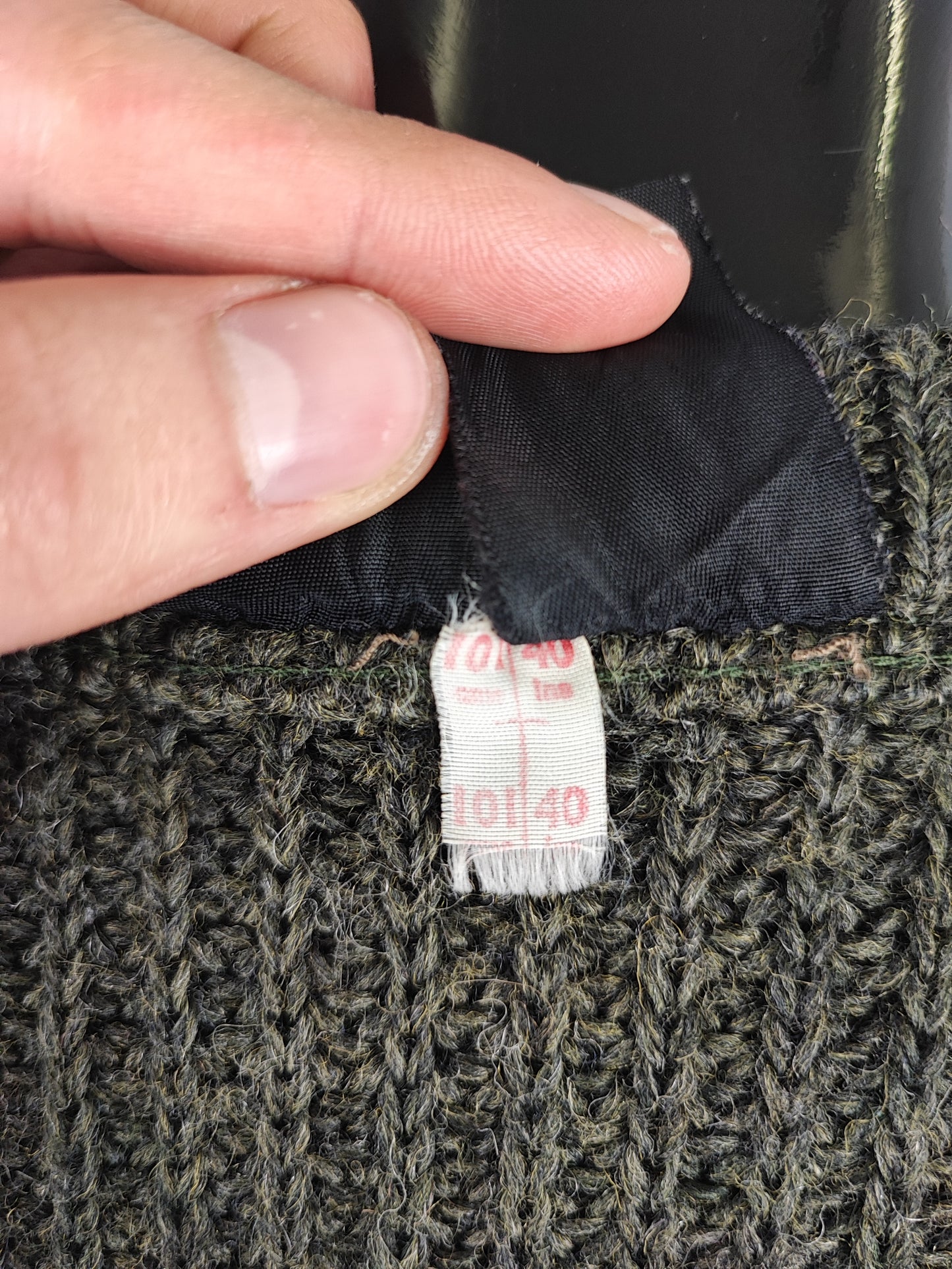 Maglione Barbour da uomo in lana Verde scuro Medium C40 -Man Wool Green Jumper Size Medium