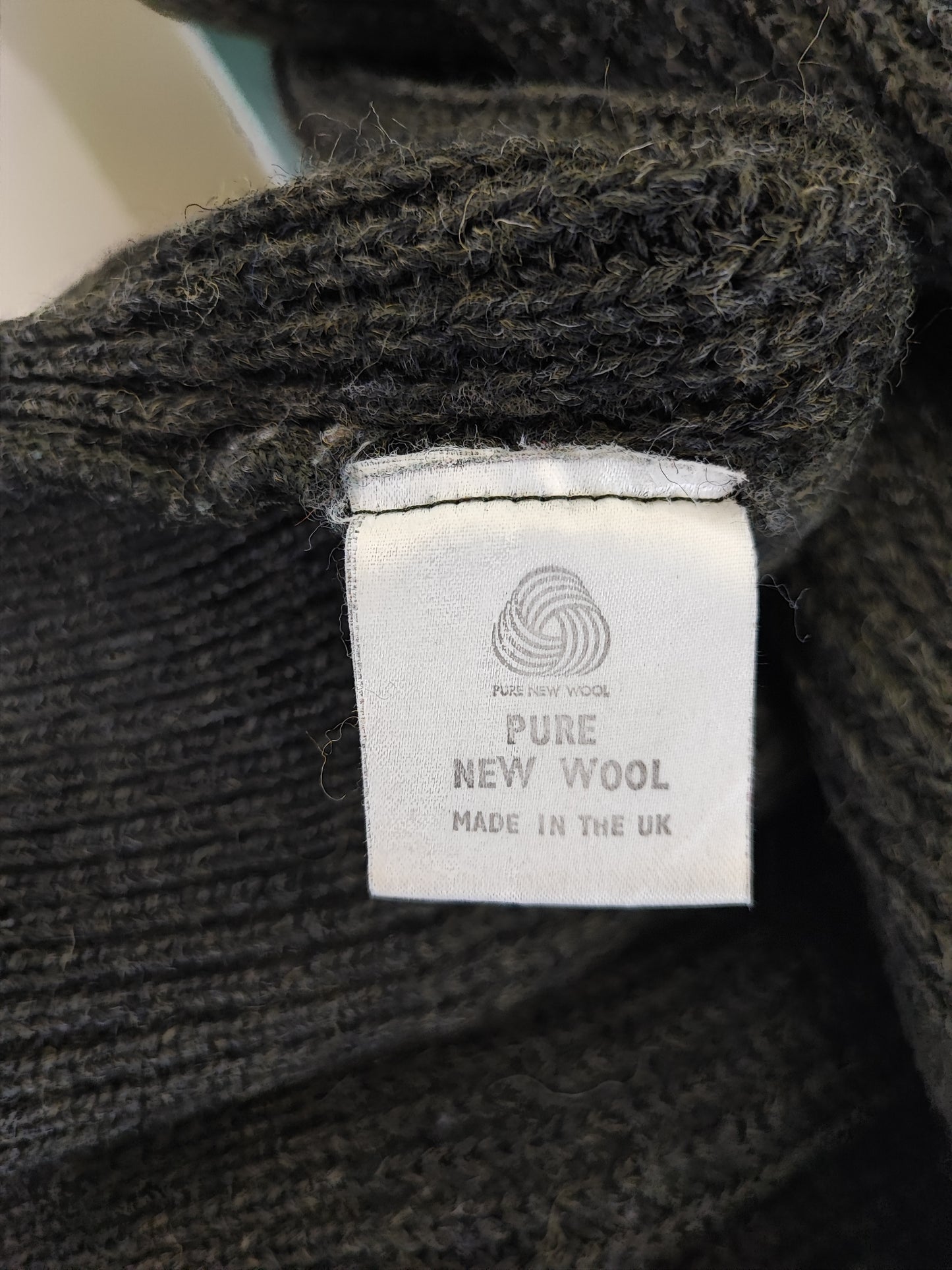 Maglione Barbour da uomo in lana Verde scuro Medium C40 -Man Wool Green Jumper Size Medium