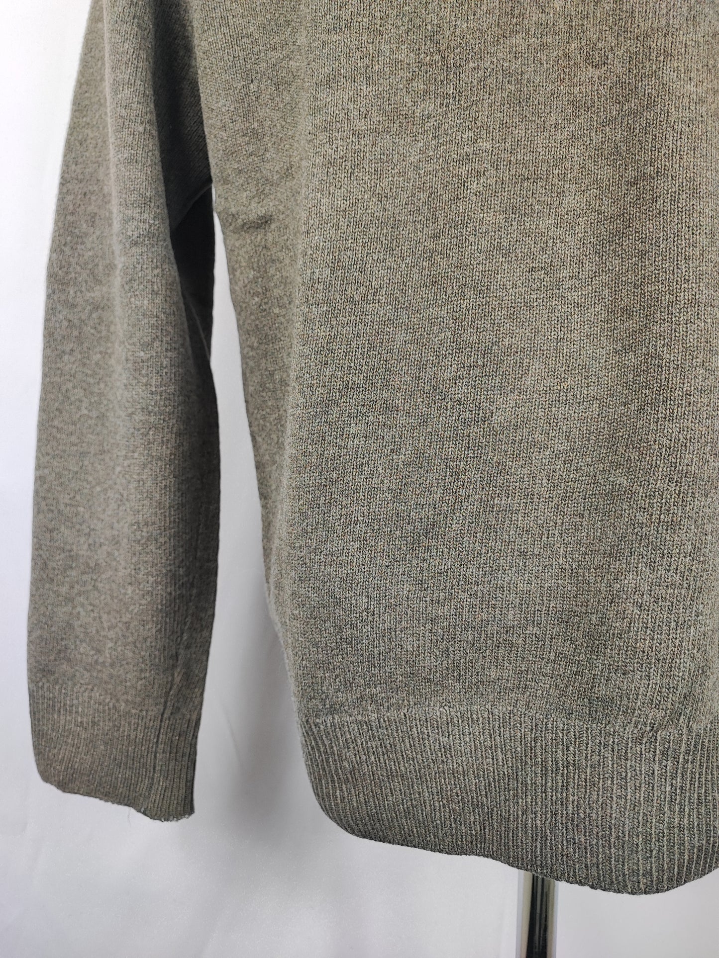Maglione Barbour da uomo in lana Verde M -Man Olive Wool Jumper Size Medium