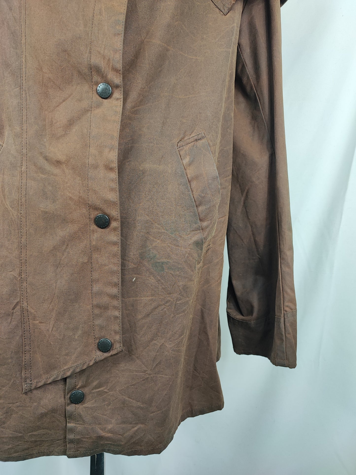 RARO Barbour Backhouse marrone C44/112 cm Man Riding Brown Wax Jacket size XLarge