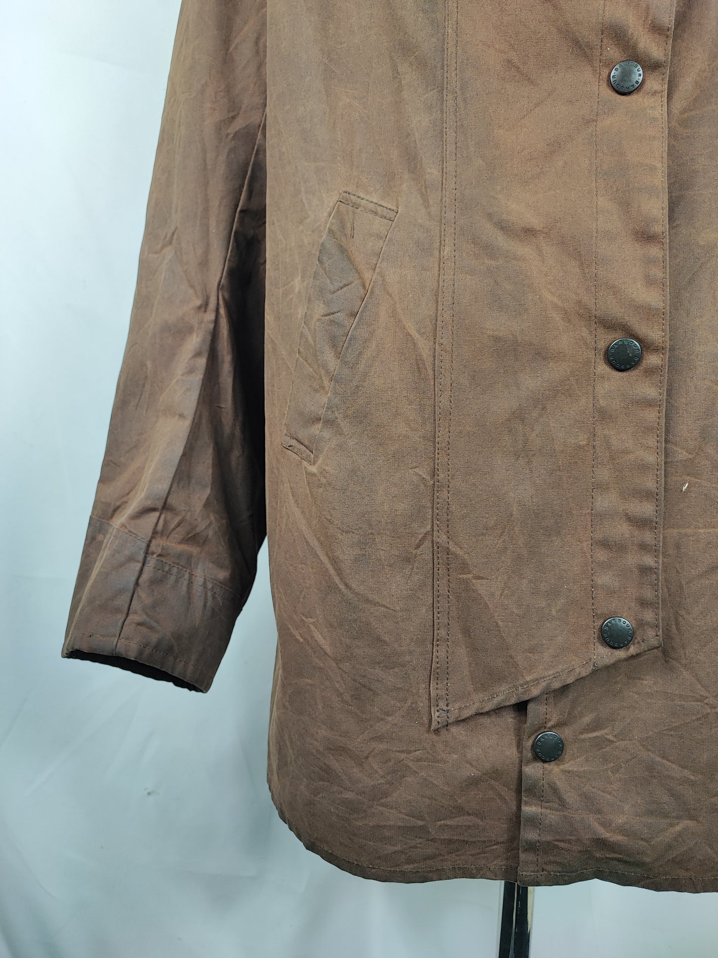 RARO Barbour Backhouse marrone C44/112 cm Man Riding Brown Wax Jacket size XLarge