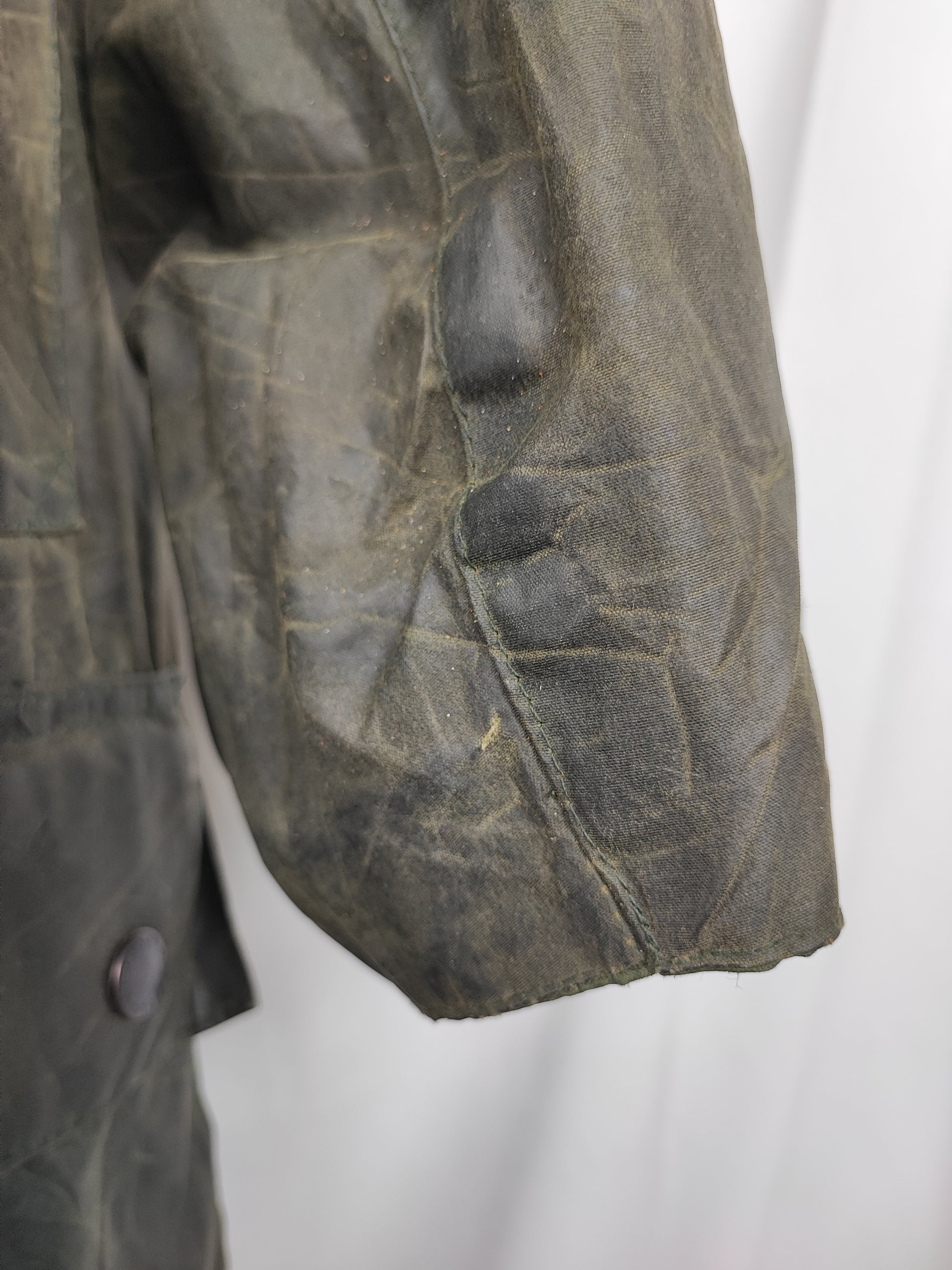 Barbour Uomo Border vintage verde cotone Cerato C44/112cm Man Green Border Coat Size XL - Shop In London