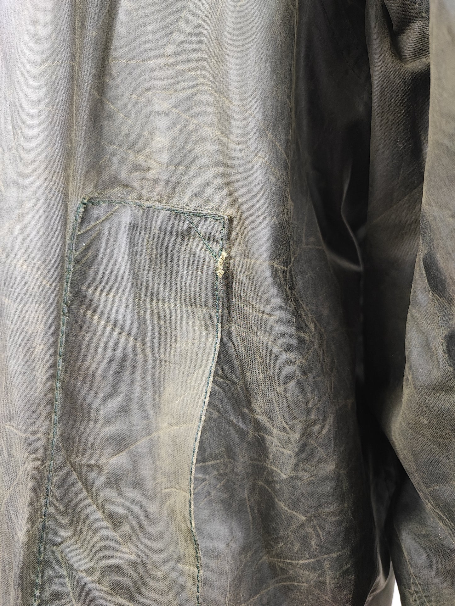 Barbour Uomo Border vintage verde cotone Cerato C44/112cm Man Green Border Coat Size XL - Shop In London