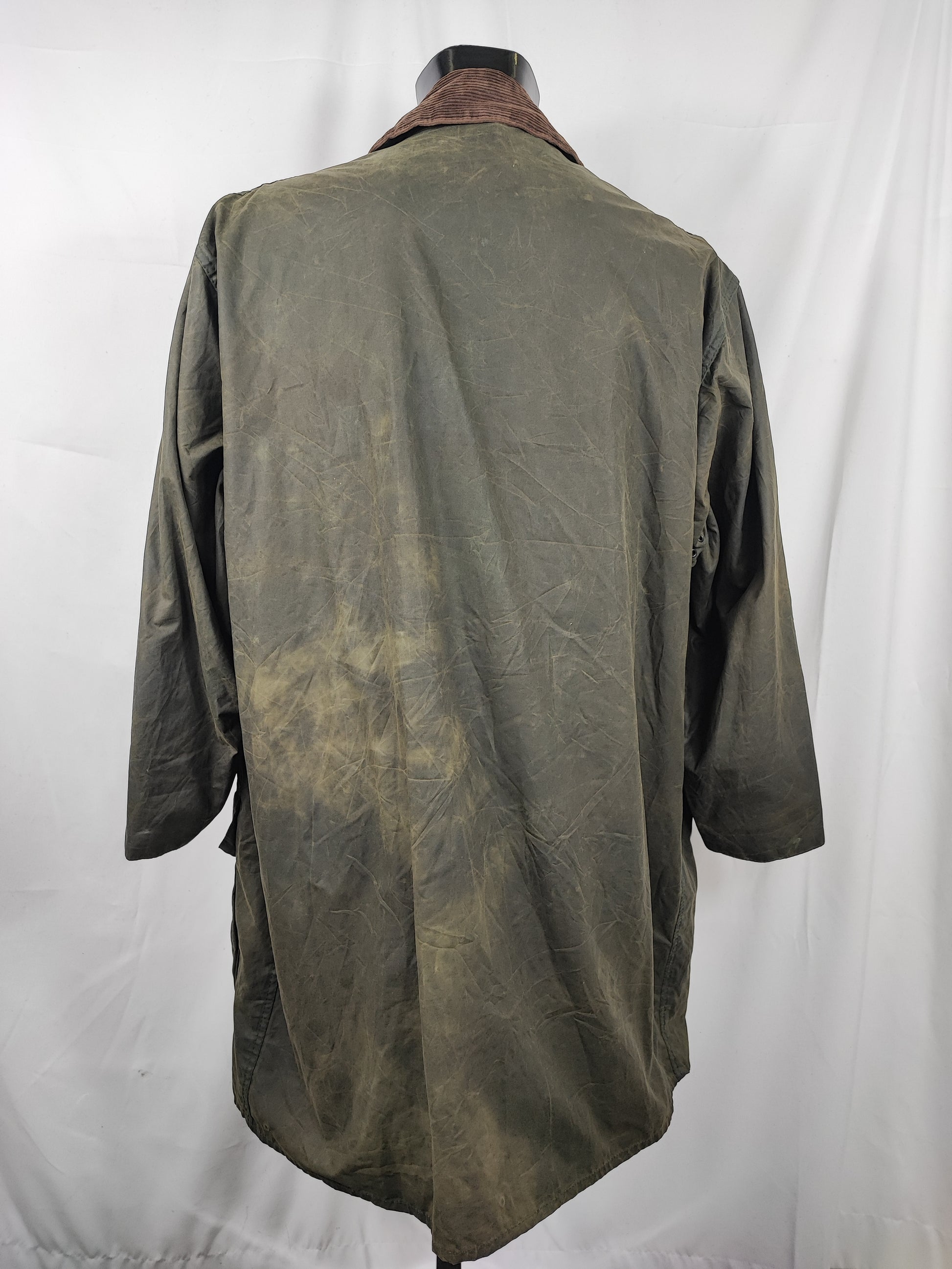 Barbour Uomo Border vintage verde cotone Cerato C44/112cm Man Green Border Coat Size XL - Shop In London