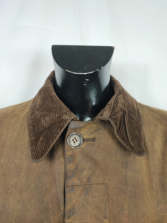 Barbour Trench Uomo Vintage cerato Original 3/4 coat XLarge- Olive Three quarters coat olive Size XLarge