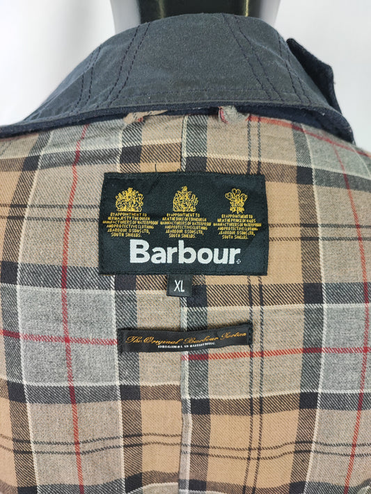 Trench Barbour uomo blu cerato Xlarge- Man Collingwood Navy Wax Trench Jacket size Xlarge