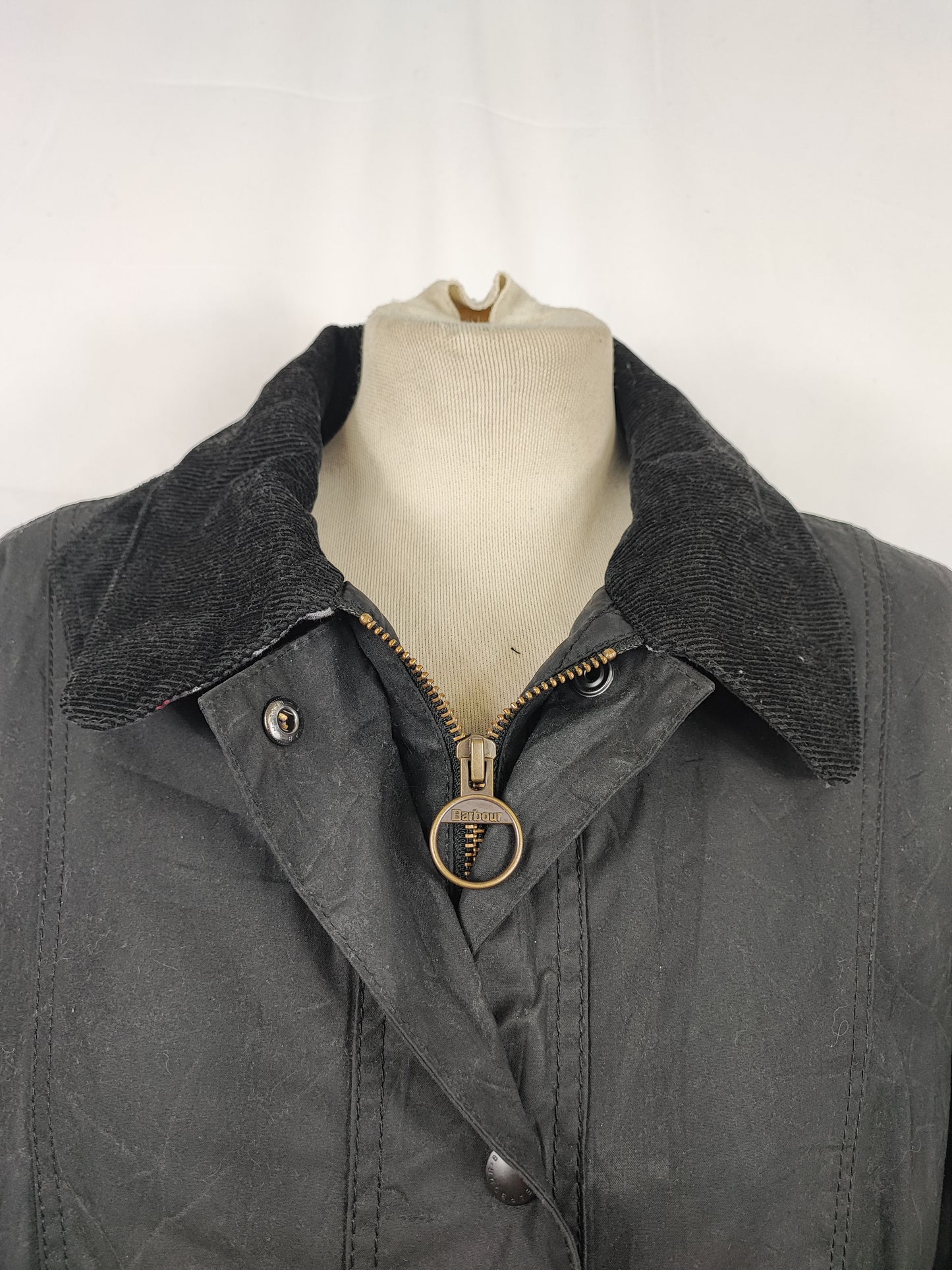 Giacca Barbour Belsay Unisex nera Uk18 tg. 48 ita Black Waxed Unisex Coat size UK18