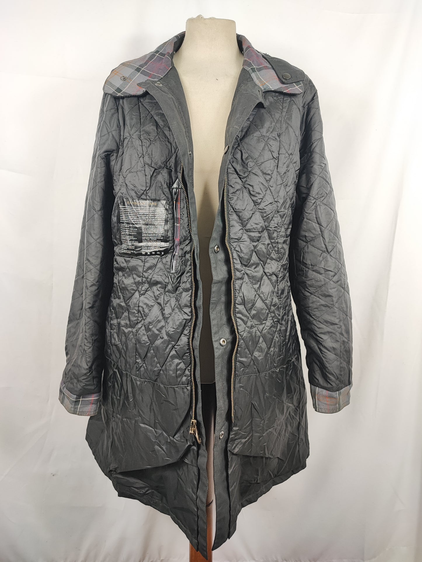 Giacca Barbour Belsay Unisex nera Uk18 tg. 48 ita Black Waxed Unisex Coat size UK18