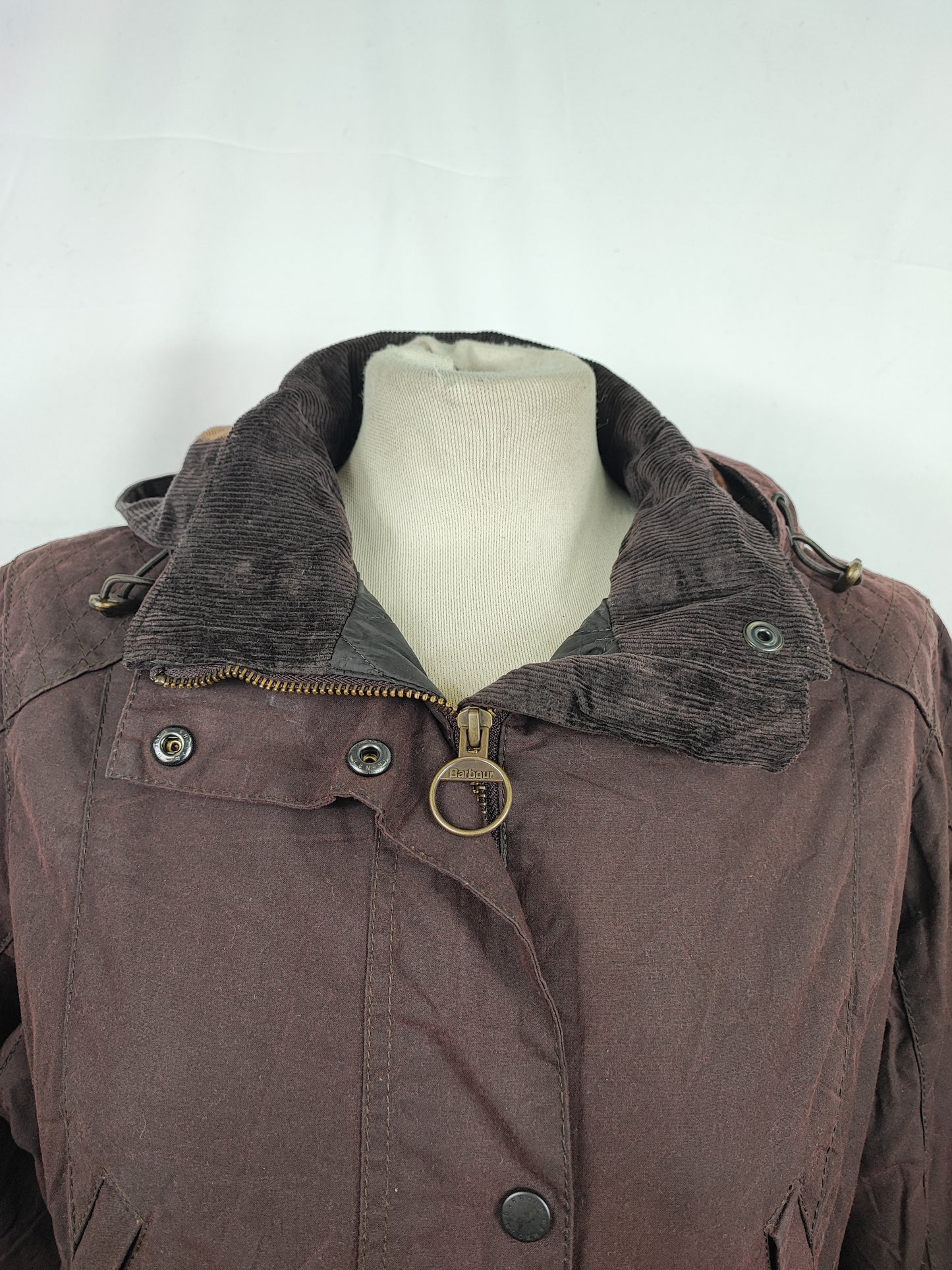 Giacca Barbour cerata marrone Rebel UK16 tg. 44/46 Brown Wax Rebel jacket size uk16