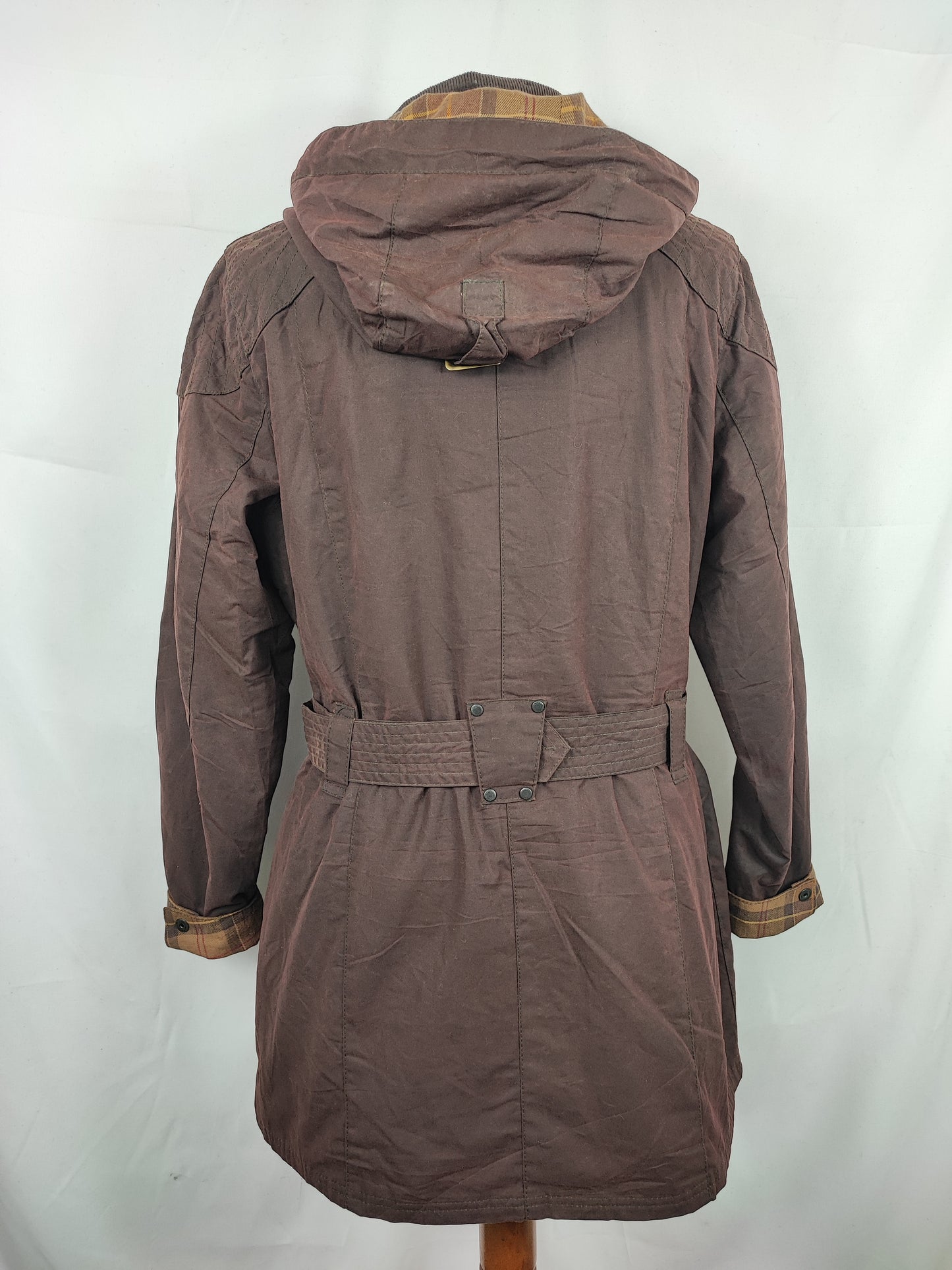 Giacca Barbour cerata marrone Rebel UK16 tg. 44/46 Brown Wax Rebel jacket size uk16
