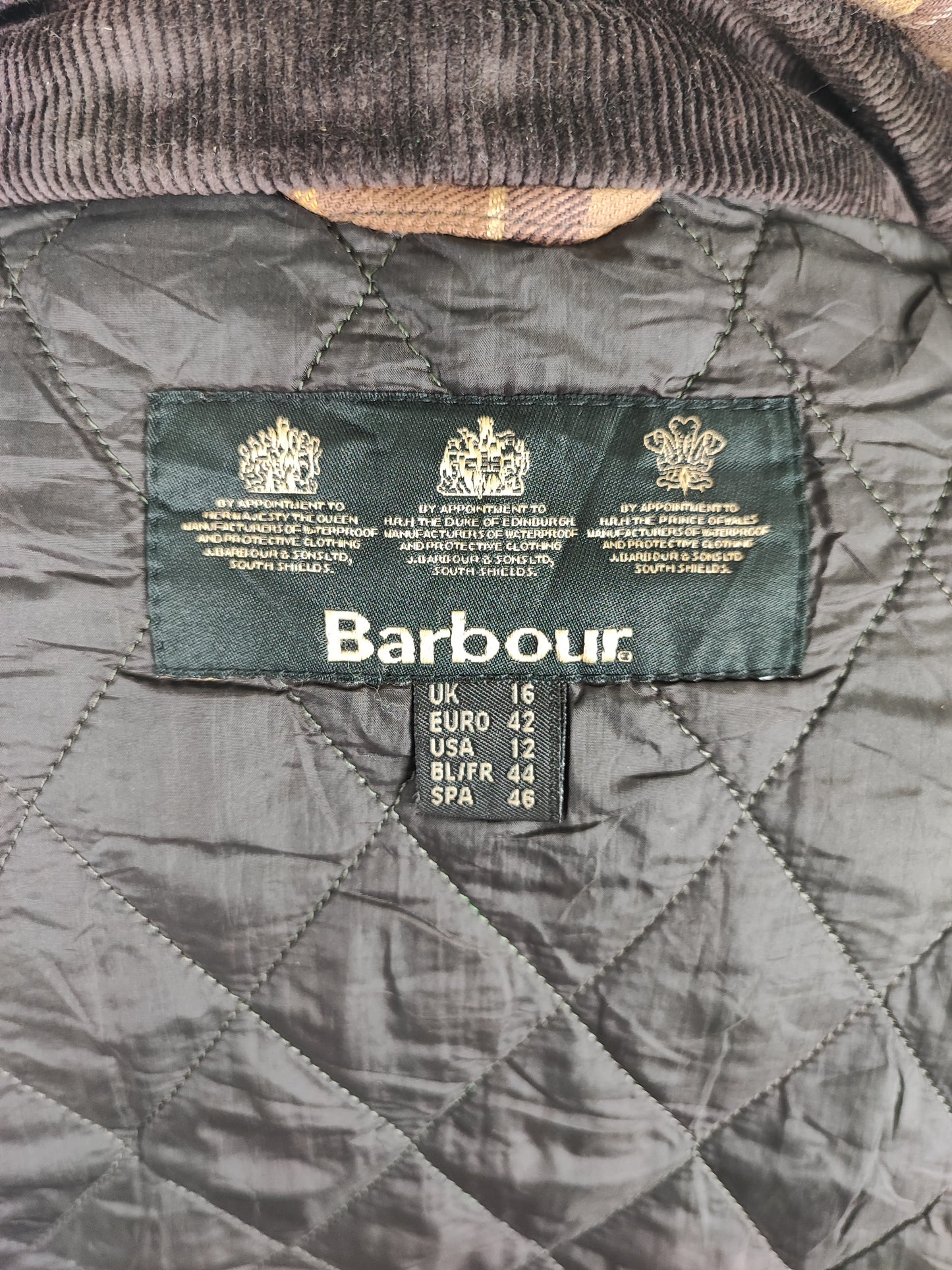 Giacca Barbour cerata marrone Rebel UK16 tg. 44/46 Brown Wax Rebel jacket size uk16
