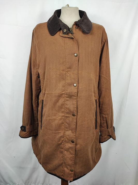 Giacca Barbour Unisex Marrone spina di pesce Uk18 tg.48 ita - Wax Herringbone Coat brown Size uk18