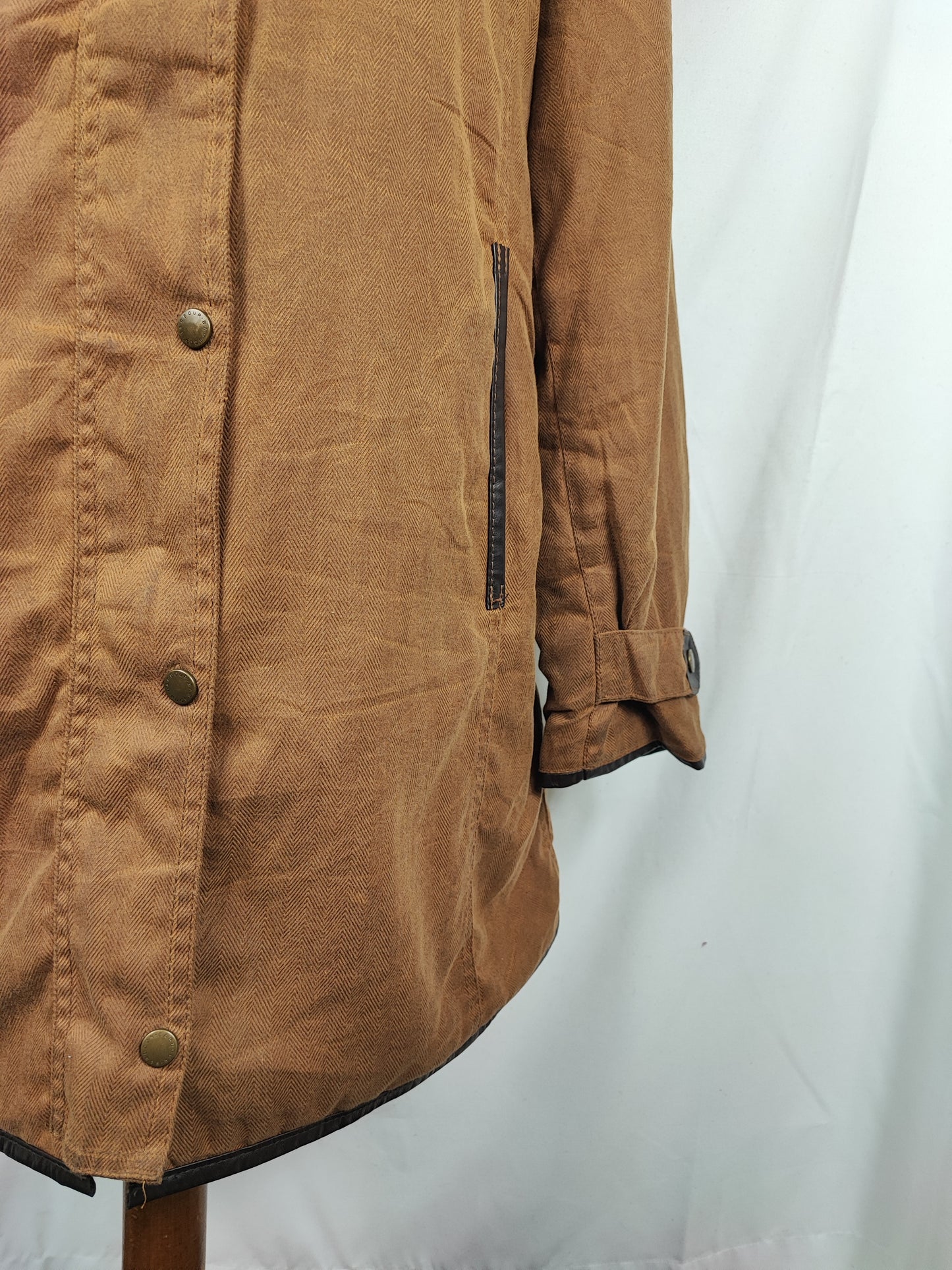 Giacca Barbour Unisex Marrone spina di pesce Uk18 tg.48 ita - Wax Herringbone Coat brown Size uk18