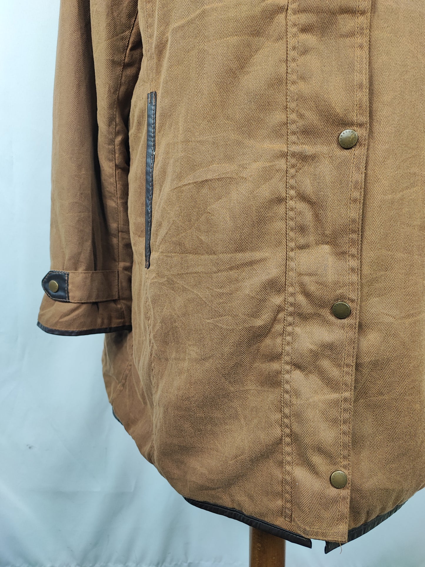 Giacca Barbour Unisex Marrone spina di pesce Uk18 tg.48 ita - Wax Herringbone Coat brown Size uk18
