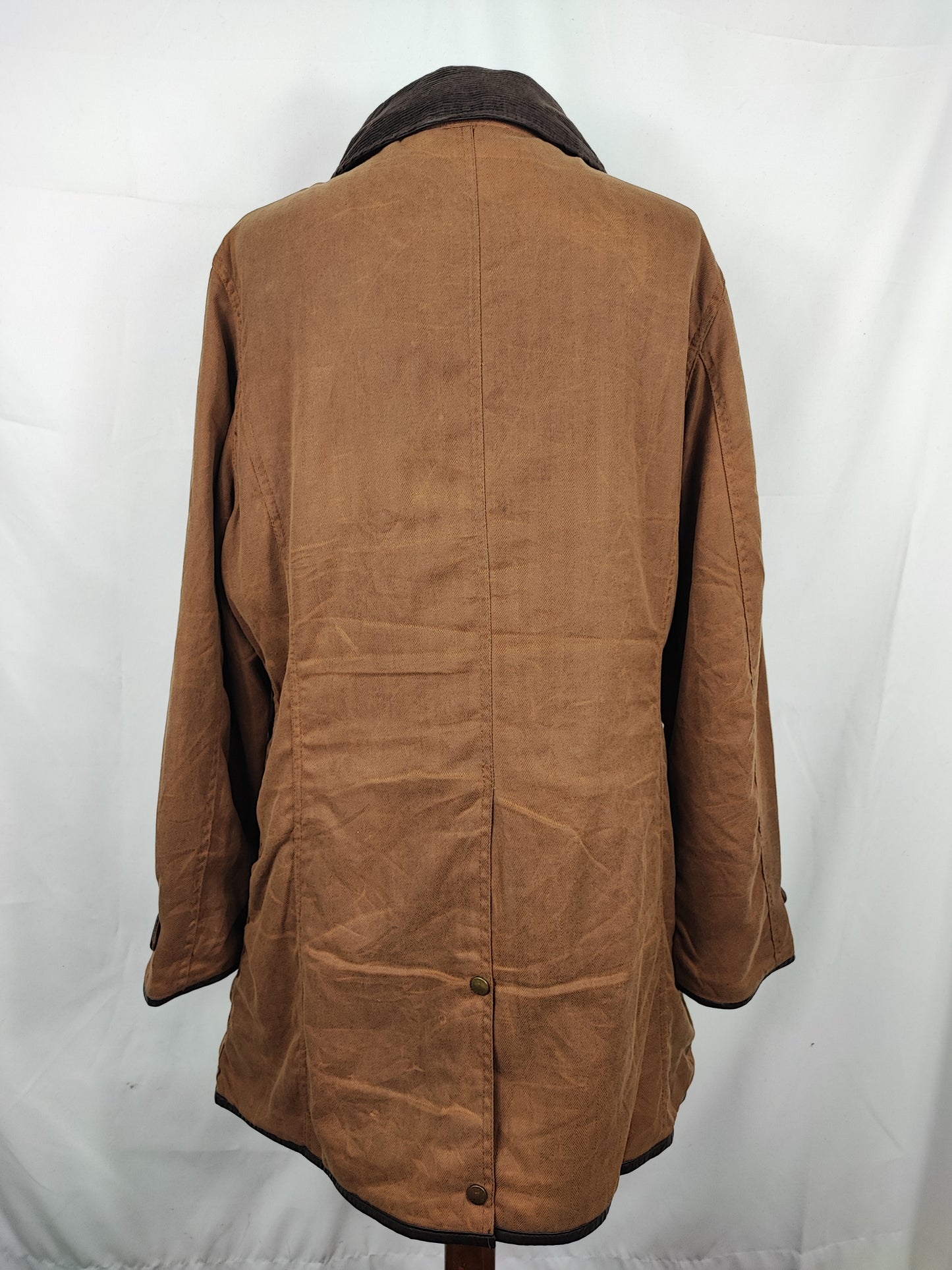 Giacca Barbour Unisex Marrone spina di pesce Uk18 tg.48 ita - Wax Herringbone Coat brown Size uk18