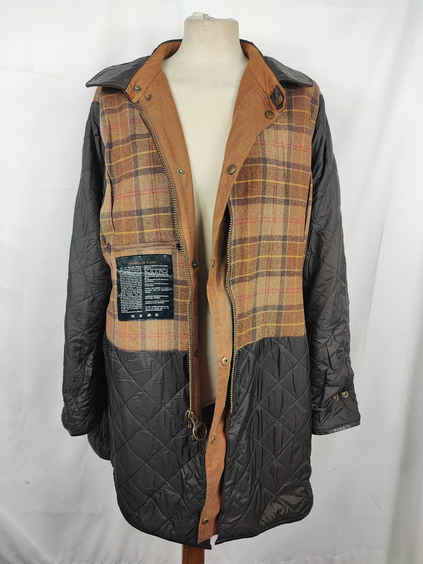 Giacca Barbour Unisex Marrone spina di pesce Uk18 tg.48 ita - Wax Herringbone Coat brown Size uk18