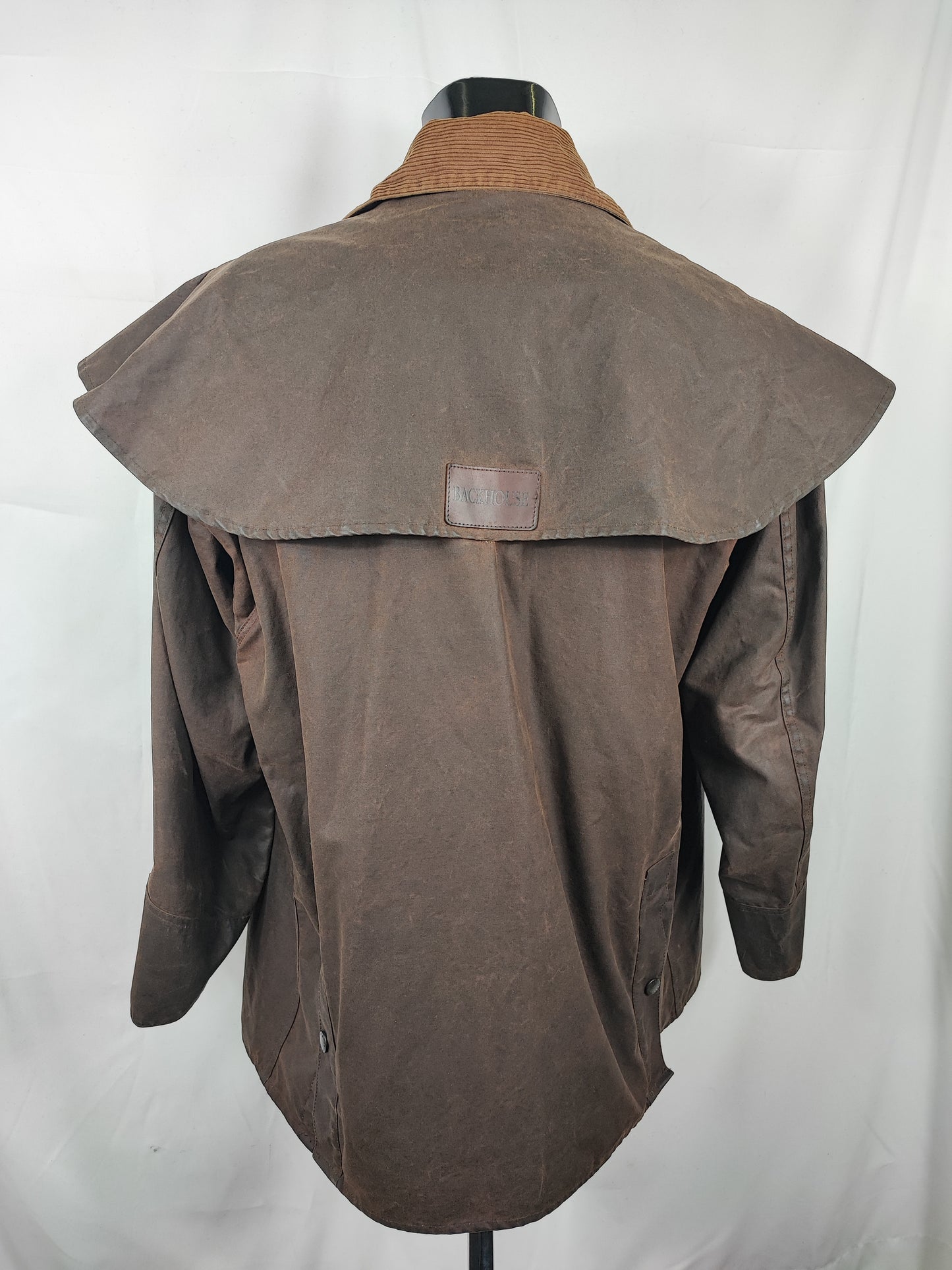 Raro Barbour Backhouse Marrone cerato C40/102cm - Brown Wax Backhouse Jacket size Medium
