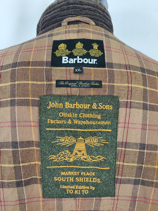 RARA Barbour TO KI TO Motor cycling Jacket XXLarge Brown Tokito Wax Jacket Size XXL