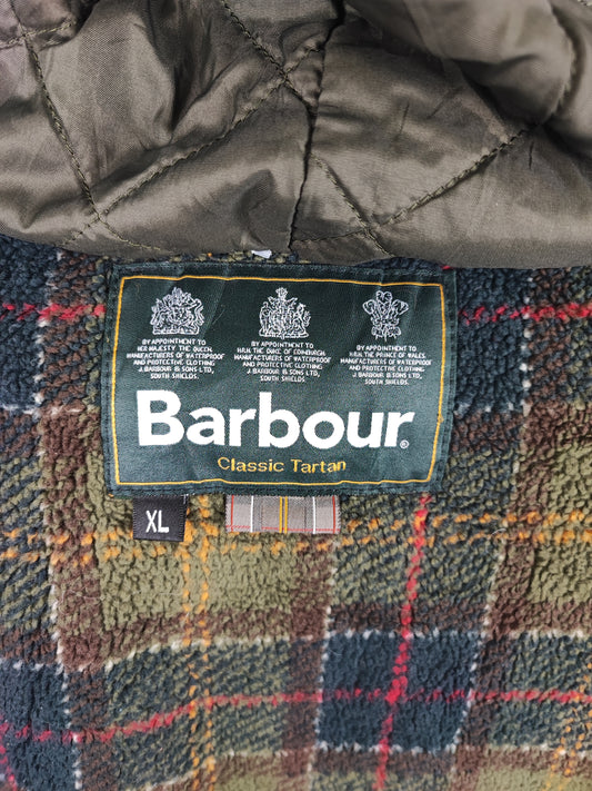 Parka Barbour uomo verde cerato Catton XLarge - Green Man Catton wax jacket with hood size XL