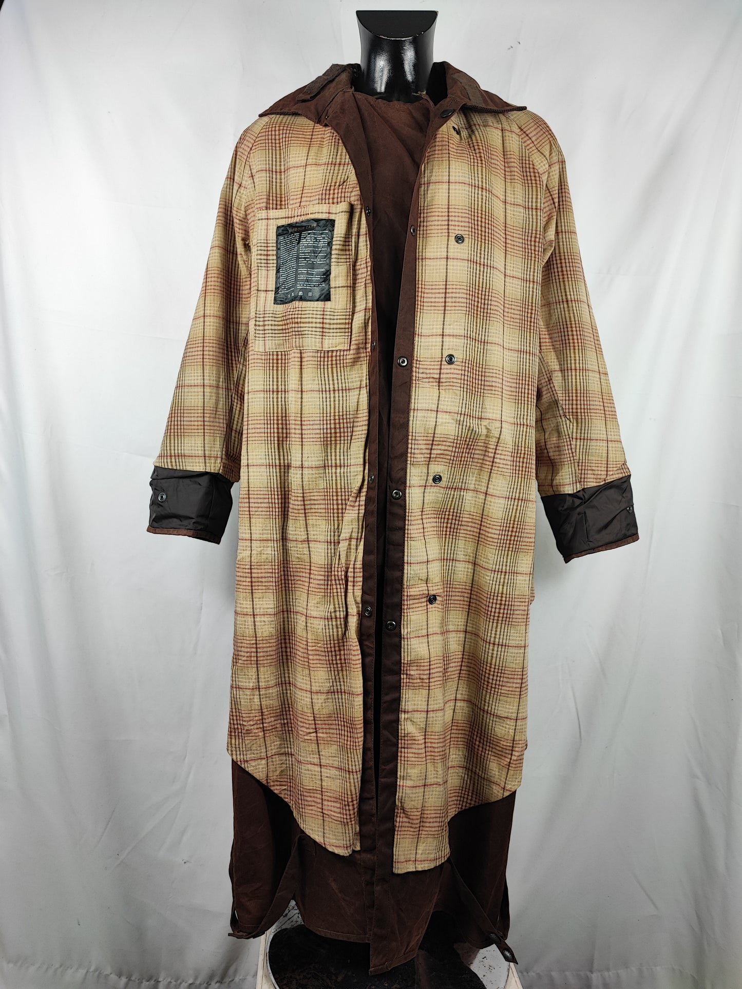 RARO Cappotto Barbour Stockman marrone Lungo Medium Man Brown wax Long Coat Size Medium
