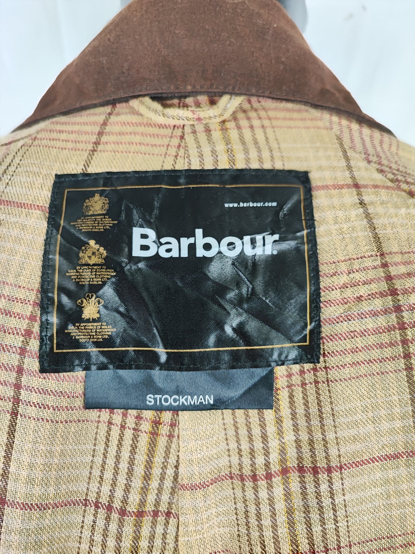 RARO Cappotto Barbour Stockman marrone Lungo Medium Man Brown wax Long Coat Size Medium