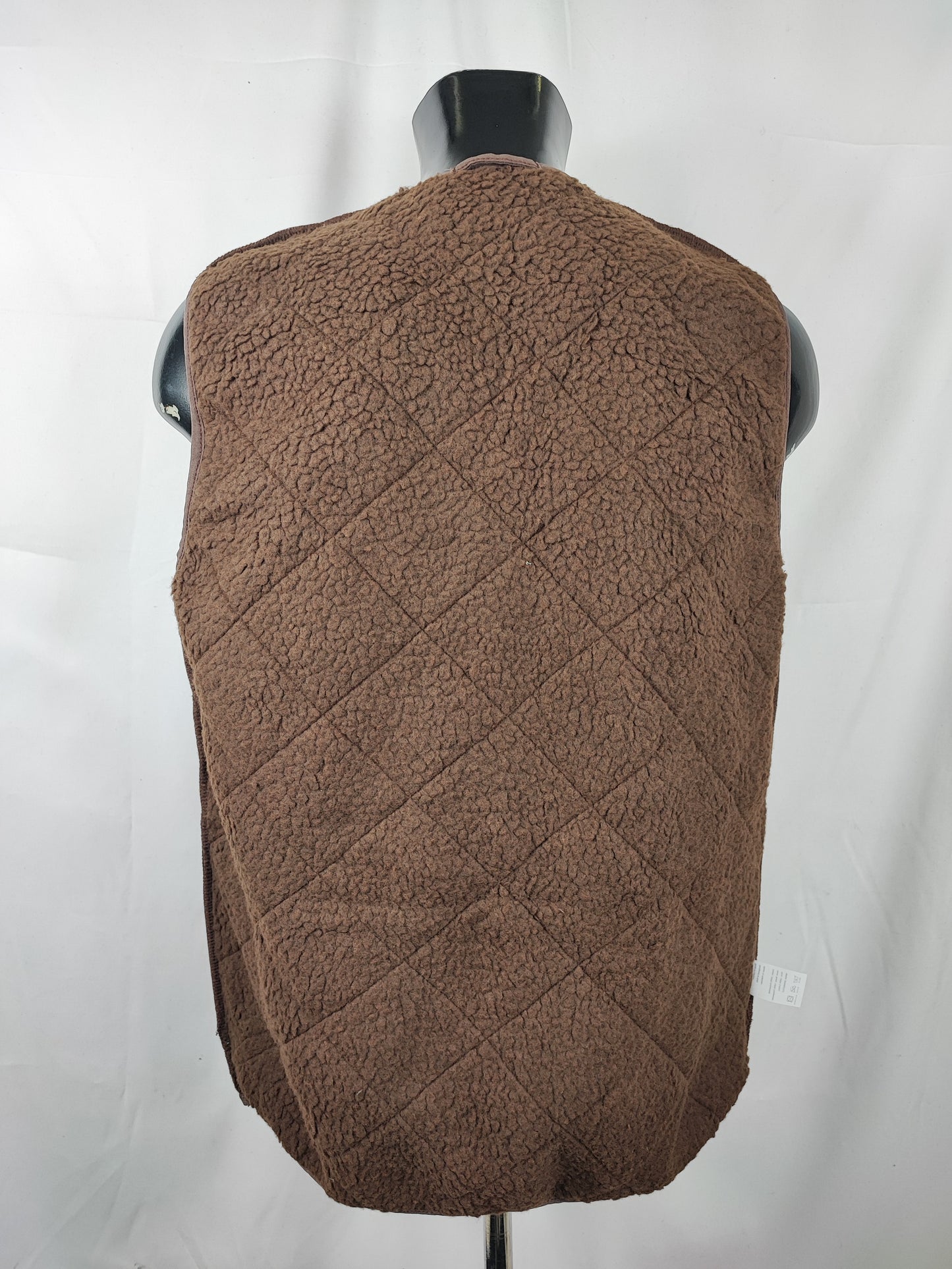 Gilet Imbottitura nuova Marrone con zip compatibile per Barbour