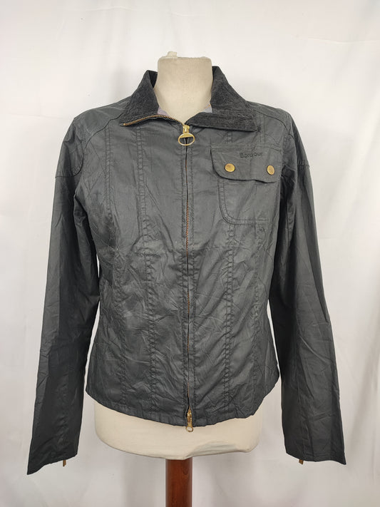 Giacca Barbour donna nero cerata  Uk12 tg. 42 Medium Lady Black Wax jacket size uk12