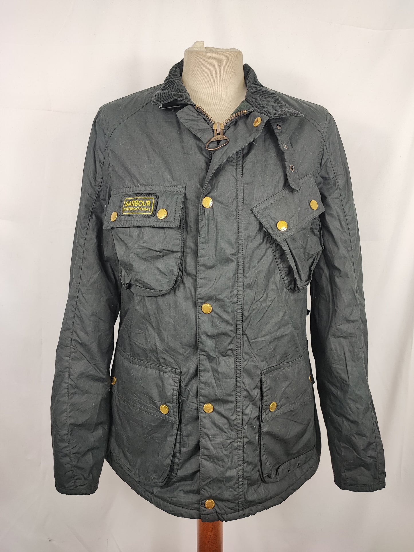 Giacca Barbour International Donna Medium UK12 -Lady Black Vintage International Jacket Size uk12 - Shop In London
