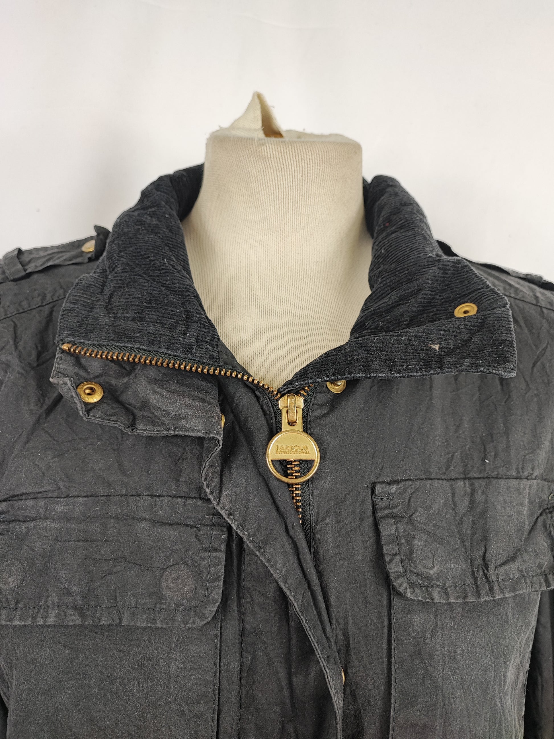 Giacca Barbour International Donna nero SMALL UK10 -Lady Black International Jacket size 10 - Shop In London