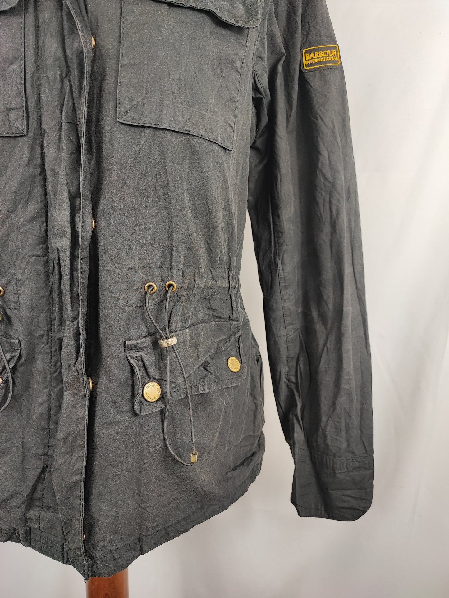 Giacca Barbour International Donna nero SMALL UK10 -Lady Black International Jacket size 10 - Shop In London