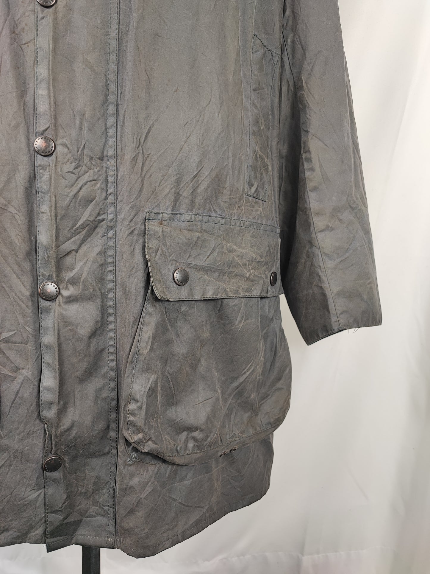 Barbour Vintage Border Blu cotone Cerato C40/102cm Man Vintage Navy Border Coat size Medium