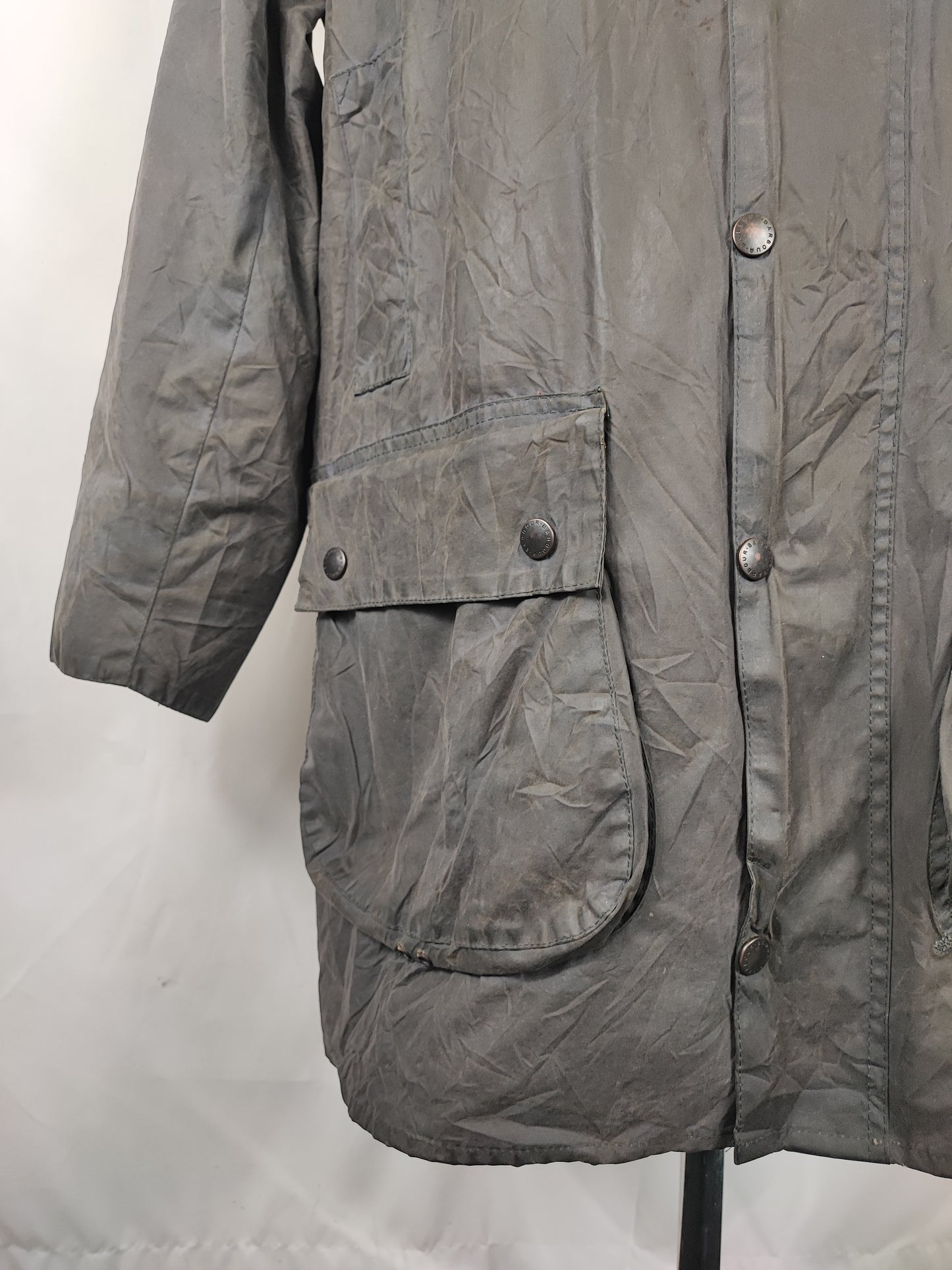 Barbour Vintage Border Blu cotone Cerato C40/102cm Man Vintage Navy Border Coat size Medium