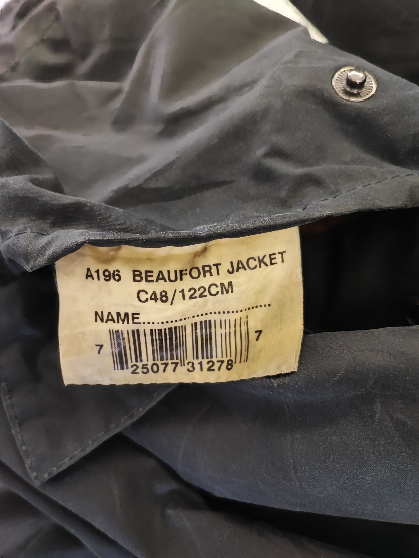 Barbour Giacca Beaufort blu C48/122cm - Navy Beaufort Waxed jacket c48 size XL comoda