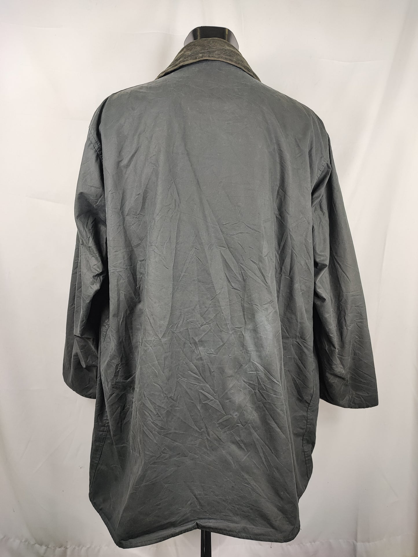 Barbour Giacca Uomo Border blu Vintage C48/122cm Xlarge comoda-Navy wax Vintage Border Coat size XL - Shop In London