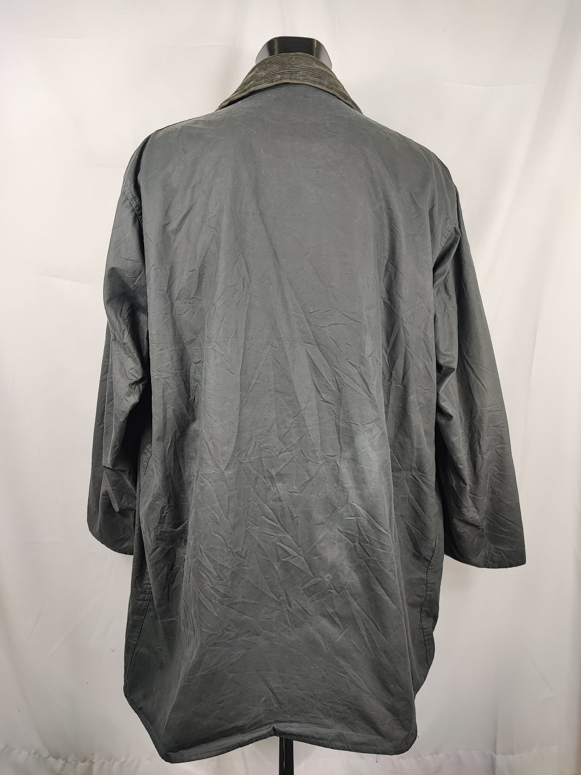 Barbour Giacca Uomo Border blu Vintage C48/122cm Xlarge comoda-Navy wax Vintage Border Coat size XL - Shop In London