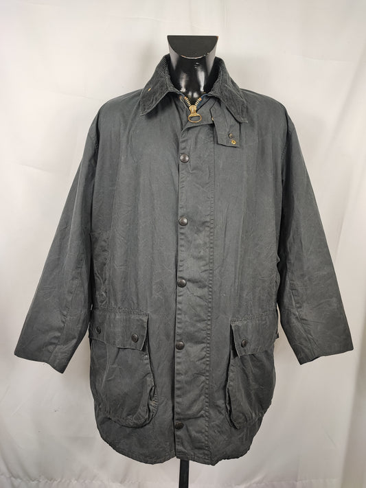 Barbour Uomo Border Blu cotone Cerato C44/112cm Man Navy Border Coat Large/Xlarge