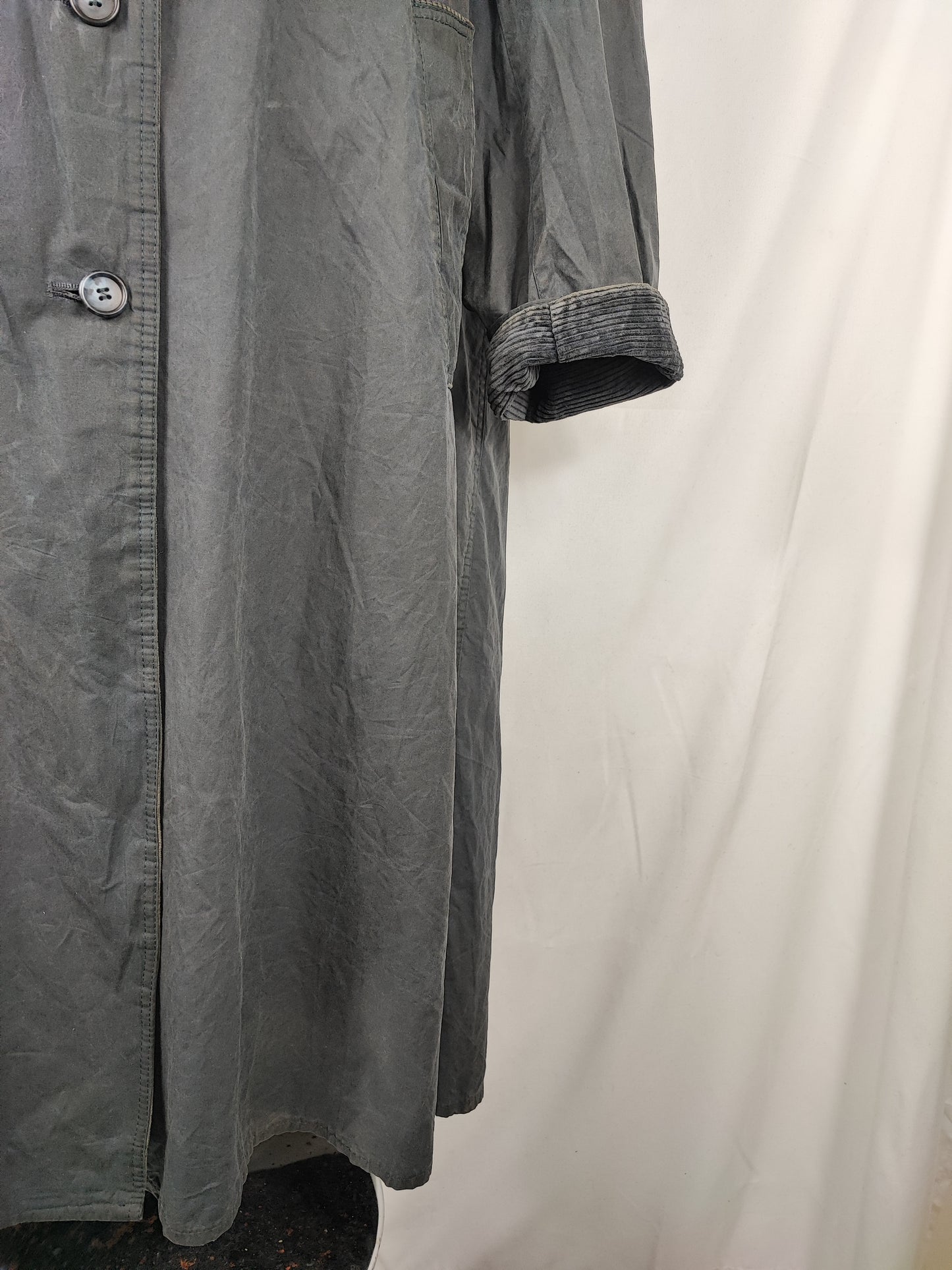 RARO Barbour A605 Trench Coat blu cerato C44/112 cm Waxed  Navy Trench Coat Large/XL