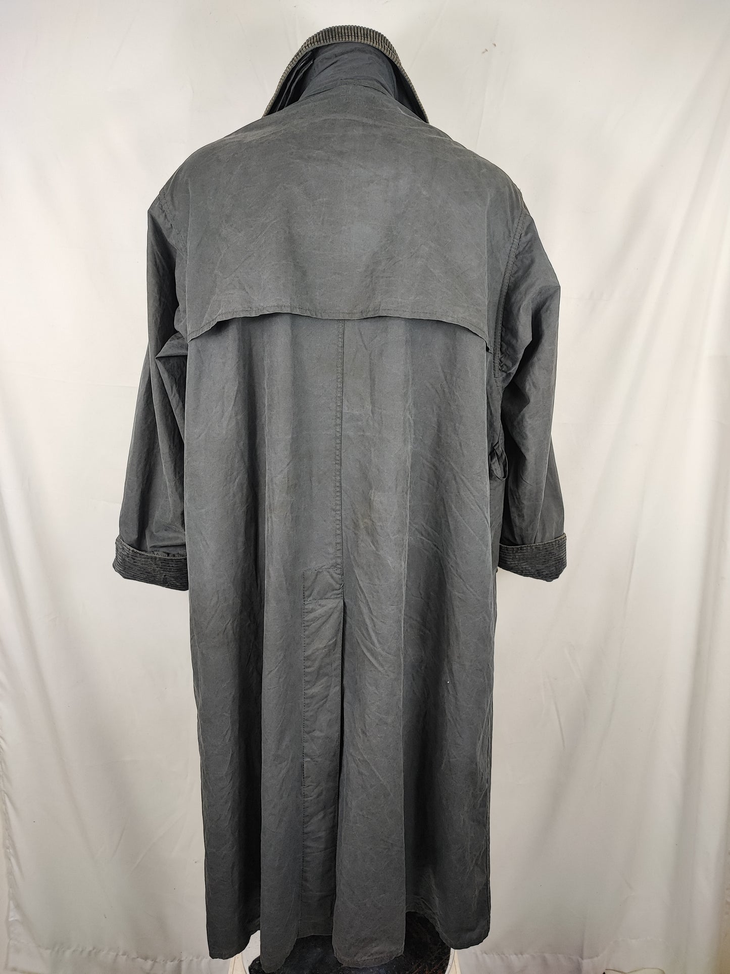 RARO Barbour A605 Trench Coat blu cerato C44/112 cm Waxed  Navy Trench Coat Large/XL