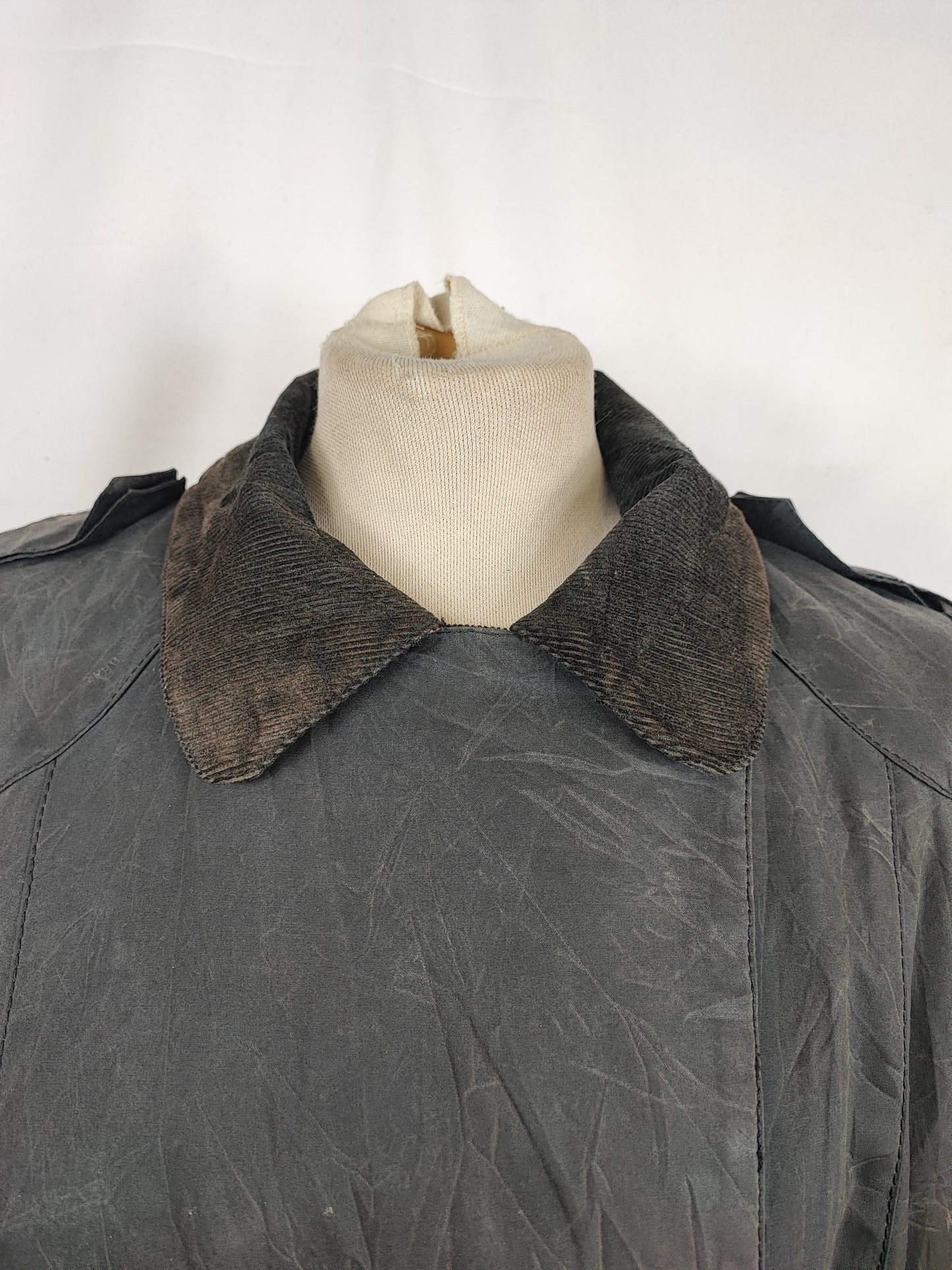 Trench Barbour blu donna modello Addington  Uk16 Navy wax lady trench uk16 tg. 44/46
