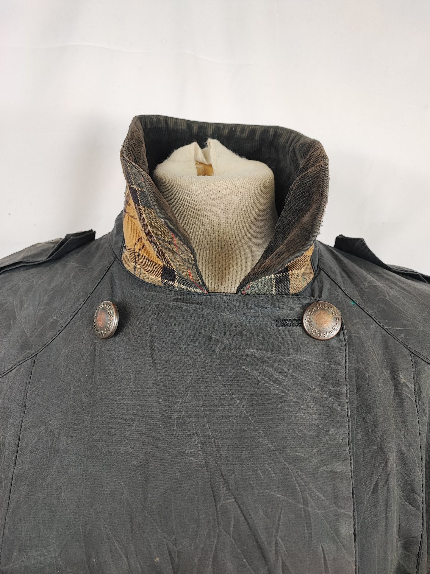 Trench Barbour blu donna modello Addington  Uk16 Navy wax lady trench uk16 tg. 44/46