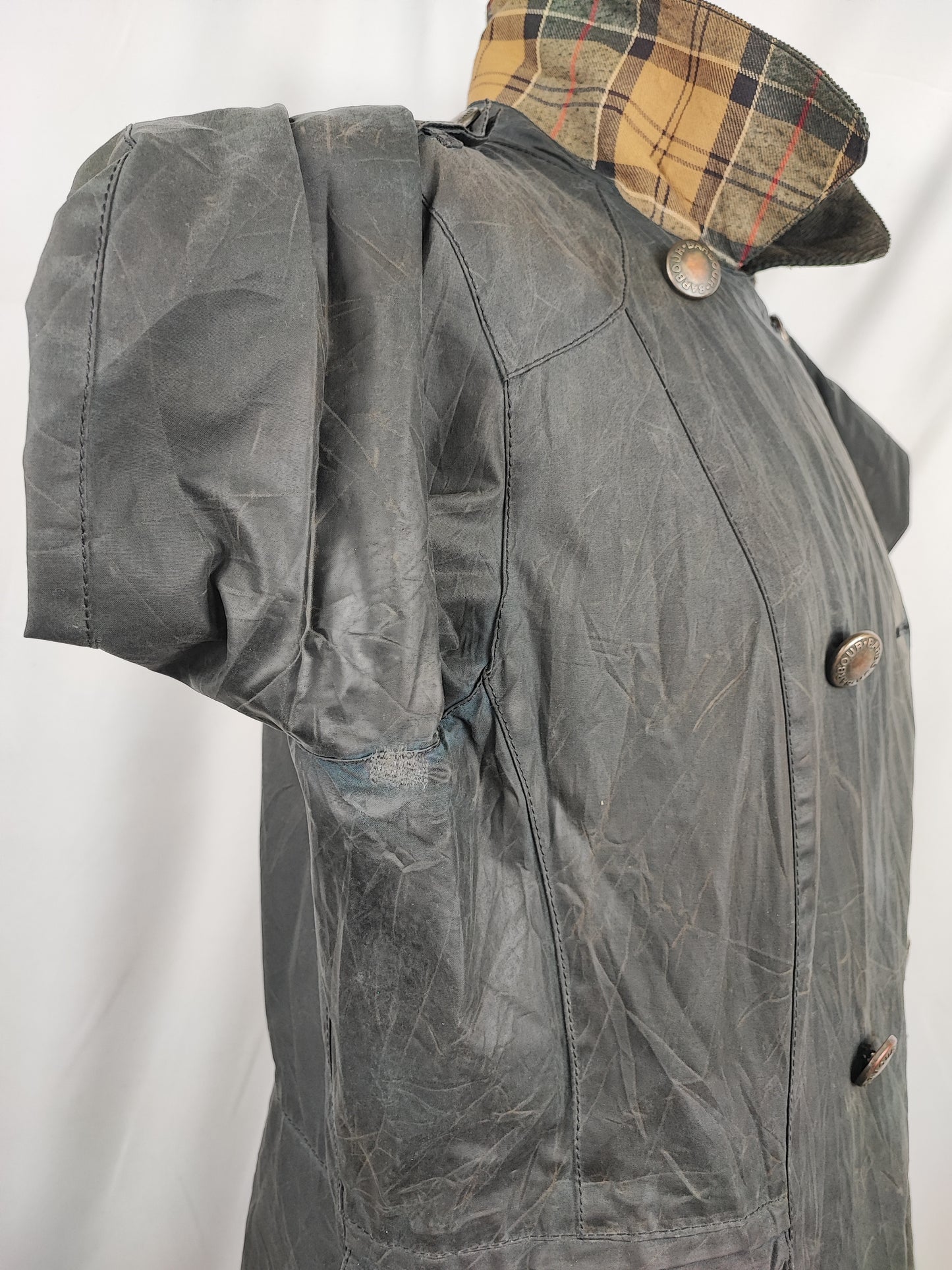 Trench Barbour blu donna modello Addington  Uk16 Navy wax lady trench uk16 tg. 44/46