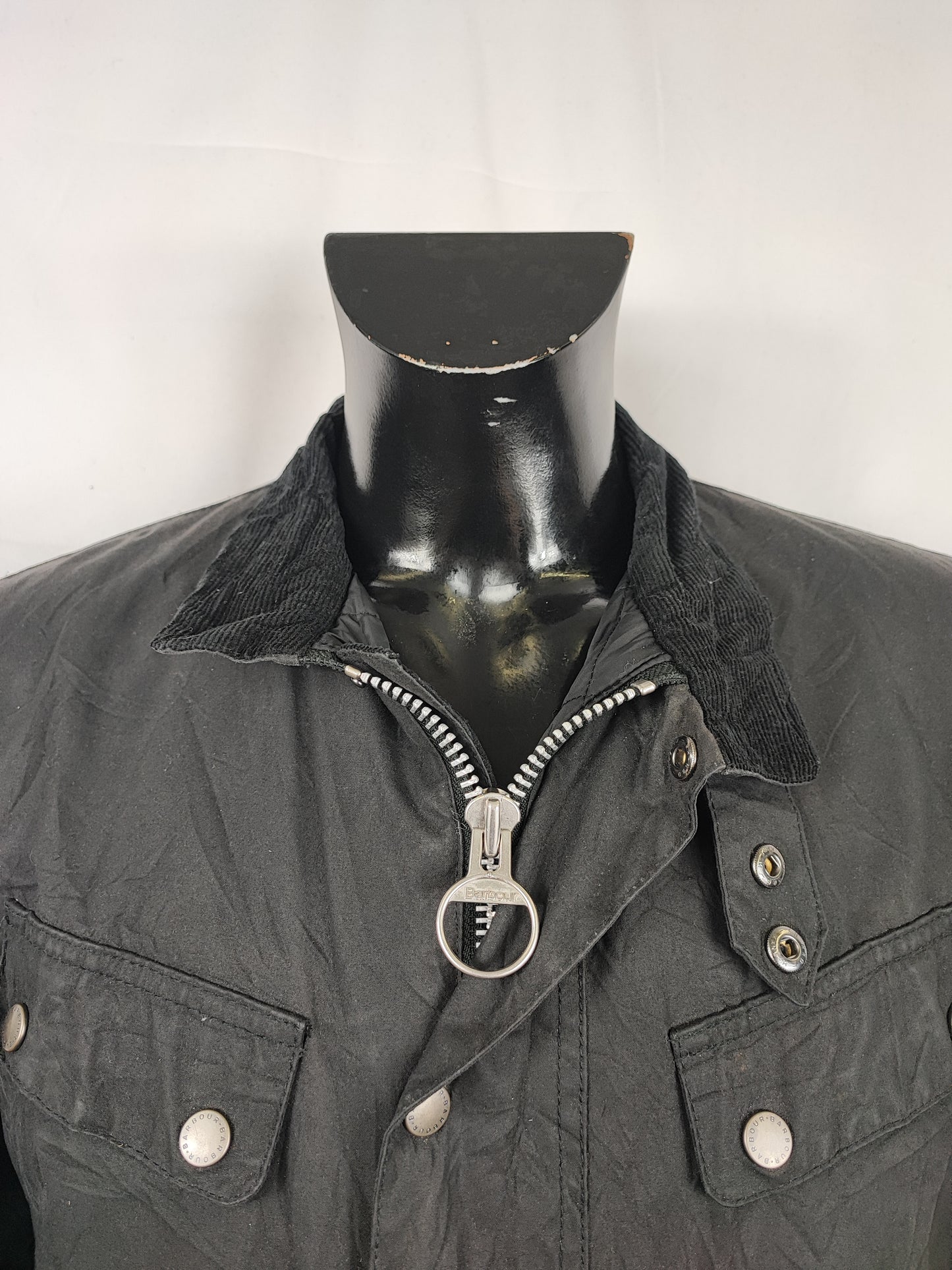 Giacca Barbour International Duke nero M - Man black Duke wax Jacket Size Medium