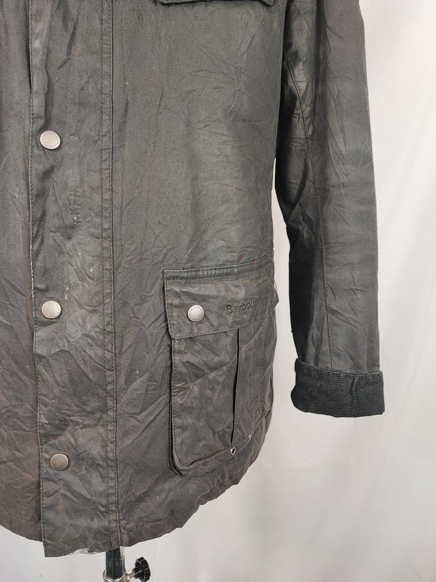 Giacca Barbour International Duke nero M - Man black Duke wax Jacket Size Medium